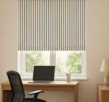 Rollo fenster home office vertikale linien schwarz - TenStickers