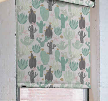 Saguaro Serenity Scene cactus roller blind - TenStickers