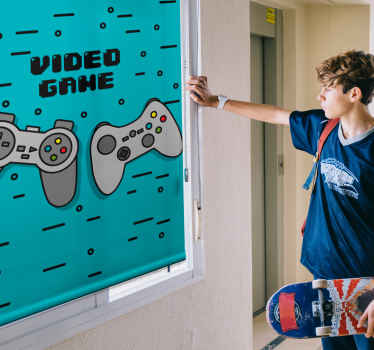 Estor enrollable juvenil de gaming con dos mandos - TenVinilo