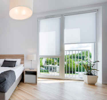 Wohnzimmer Rollos weiß durchscheinend - TenStickers