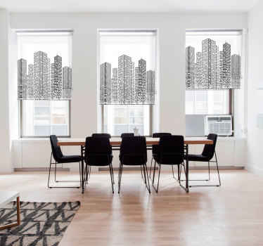 Oryginalna roleta na okno Biuro na panoramę - TenStickers