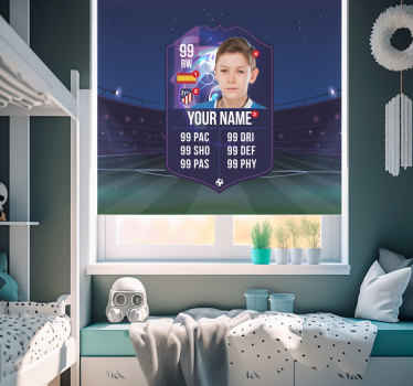 Estor infantil tarjeta de jugador de fútbol - TenVinilo