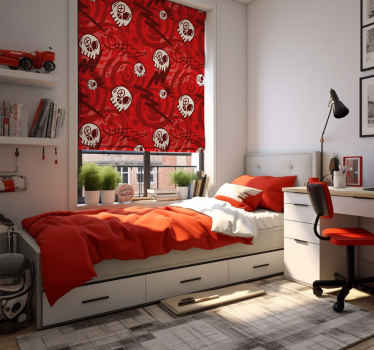 Rollos Jugendliche Graffiti Totenkopf rot - TenStickers