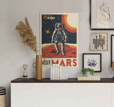 Poster astronaut visit mars - TenStickers