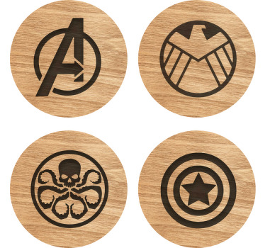 Avengers coasters set geek coasters - TenStickers