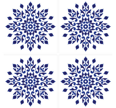 Blue round classic tile coaster - TenStickers