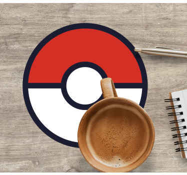 Pokemon ball geek coasters - TenStickers