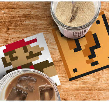 Super Mario themes geek coasters - TenStickers