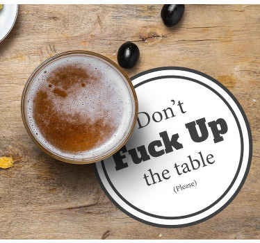 dessous de verre citation Phrase ne fout pas la table - TenStickers