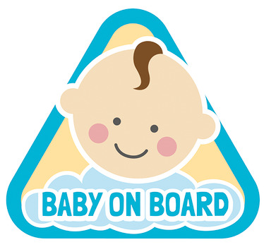 Happy boy baby on board sticker - TenStickers