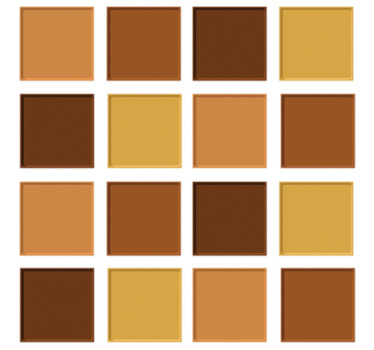 Brown Tones Bathroom Mosaic Vinyl - TenStickers