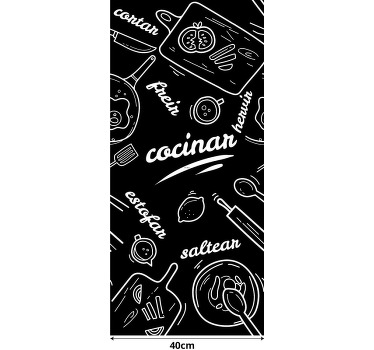 Vinilo para puerta de cristal cocina conceptos - TenVinilo