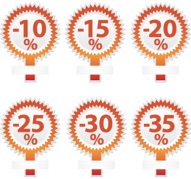 Sticker kit percentage uitverkoop - TenStickers