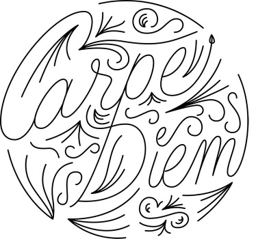 Carpe Diem Quote Wall Decal - TenStickers