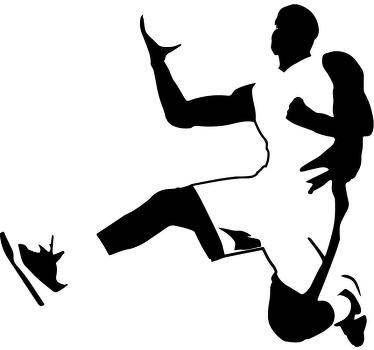 Laptop sticker joueur de basketball - TenStickers