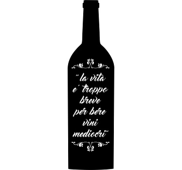 Adesivo cucina citazione vino - TenStickers
