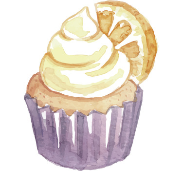 Sticker gastronomie délice de cupcake au citron - TenStickers