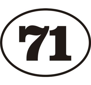 Motorrad Aufkleber personalisierbare Nummer - TenStickers