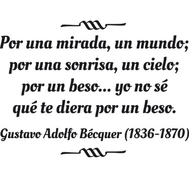 Vinilo decorativo texto Bécquer - TenVinilo