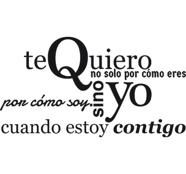Vinilo decorativo texto te quiero - TenVinilo