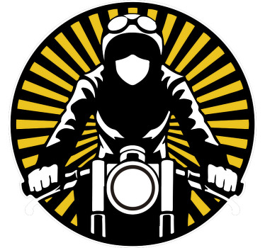 Motocyclist vintage motor sticker - TenStickers
