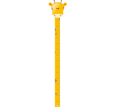Giraffe Height Chart Kids Sticker - TenStickers