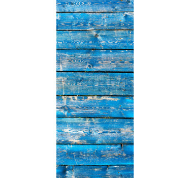 Vinilo para nevera textura de madera azul - TenVinilo