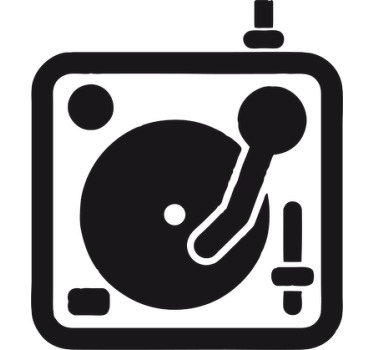 Sticker Laptop Draaitafel - TenStickers