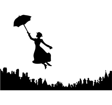 Mary Poppins MacBook Sticker - TenStickers