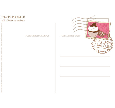 Postkarte Muffin Whiteboard Folie - TenStickers