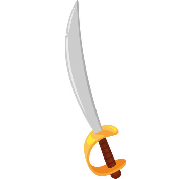 Muursticker kinderkamer speelse zwaard - TenStickers