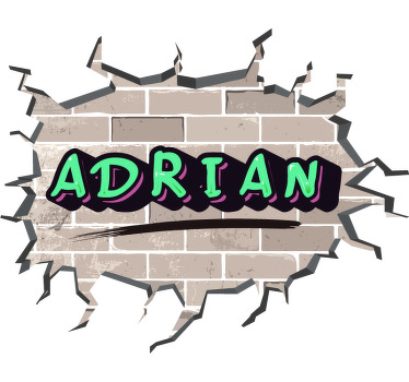 Stickers Urbain Graffiti de mur de brique - TenStickers