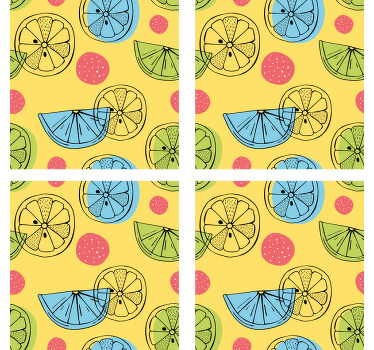 Azulejo adhesivo con diseño de frutas - TenVinilo