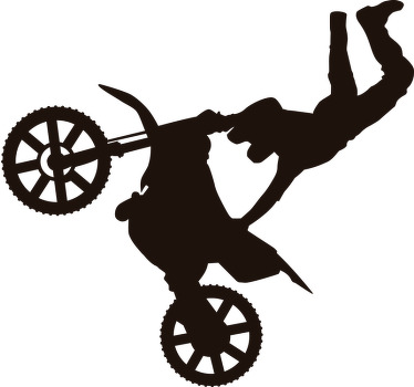 Motocross Jump Wall Sticker - TenStickers
