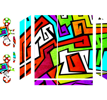 Ps4 sticker levendige abstracte motieven - TenStickers