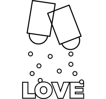 Love Salt & Pepper Wall Sticker - TenStickers