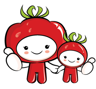 Sticker decoratie tomaten mannetjes - TenStickers