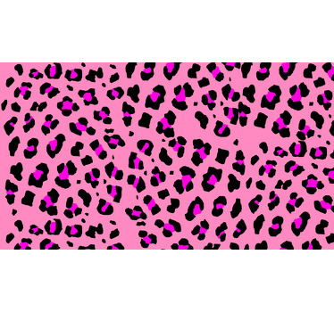 Sticker PC portable imprimé félin rose - TenStickers