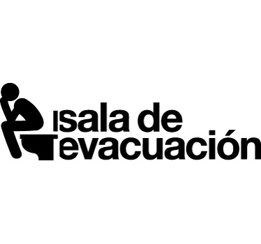 Vinilo para puerta decorativo sala evacuación - TenVinilo