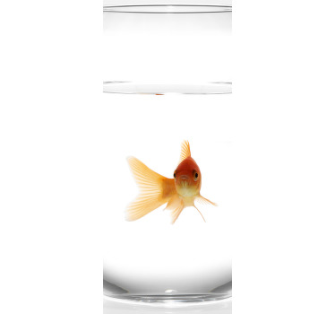 Goldfish Tank Fridge Sticker - TenStickers