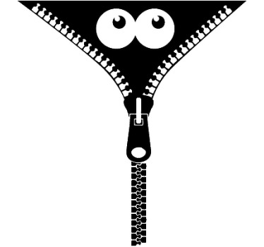 怪物拉链厕所贴纸 - TenStickers