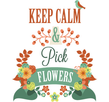 Sticker decorativo keep calm flowers - TenStickers