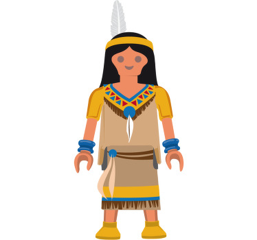 Vinilo infantil playmobil india - TenVinilo