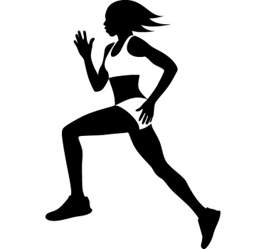 Sticker course coureuse - TenStickers