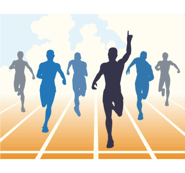 Sticker course olympique - TenStickers