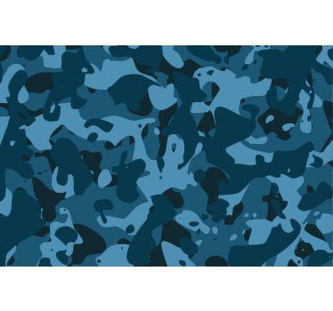 青いミリタリーパターンバイクステッカー - TENSTICKERS