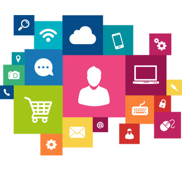 Multicolour Media Decorative Decal - TenStickers