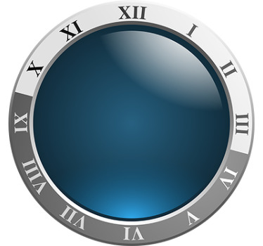 Modern Roman Numerals Clock Sticker - TenStickers