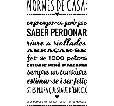 Vinilo català normes casa - TenVinilo