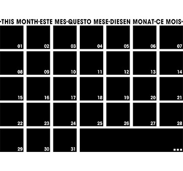 αυτοκόλλητο μηνιαίου σχεδιασμού μαυροπίνακα - TenStickers